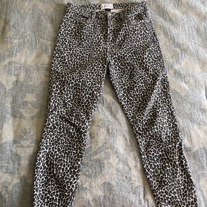 Current Elliot snow leopard high rise jeans size29